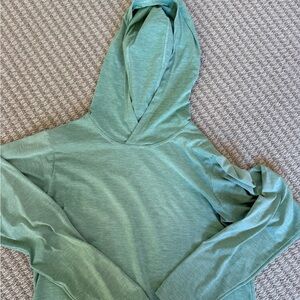 Light Sage Green Hooded Pullover